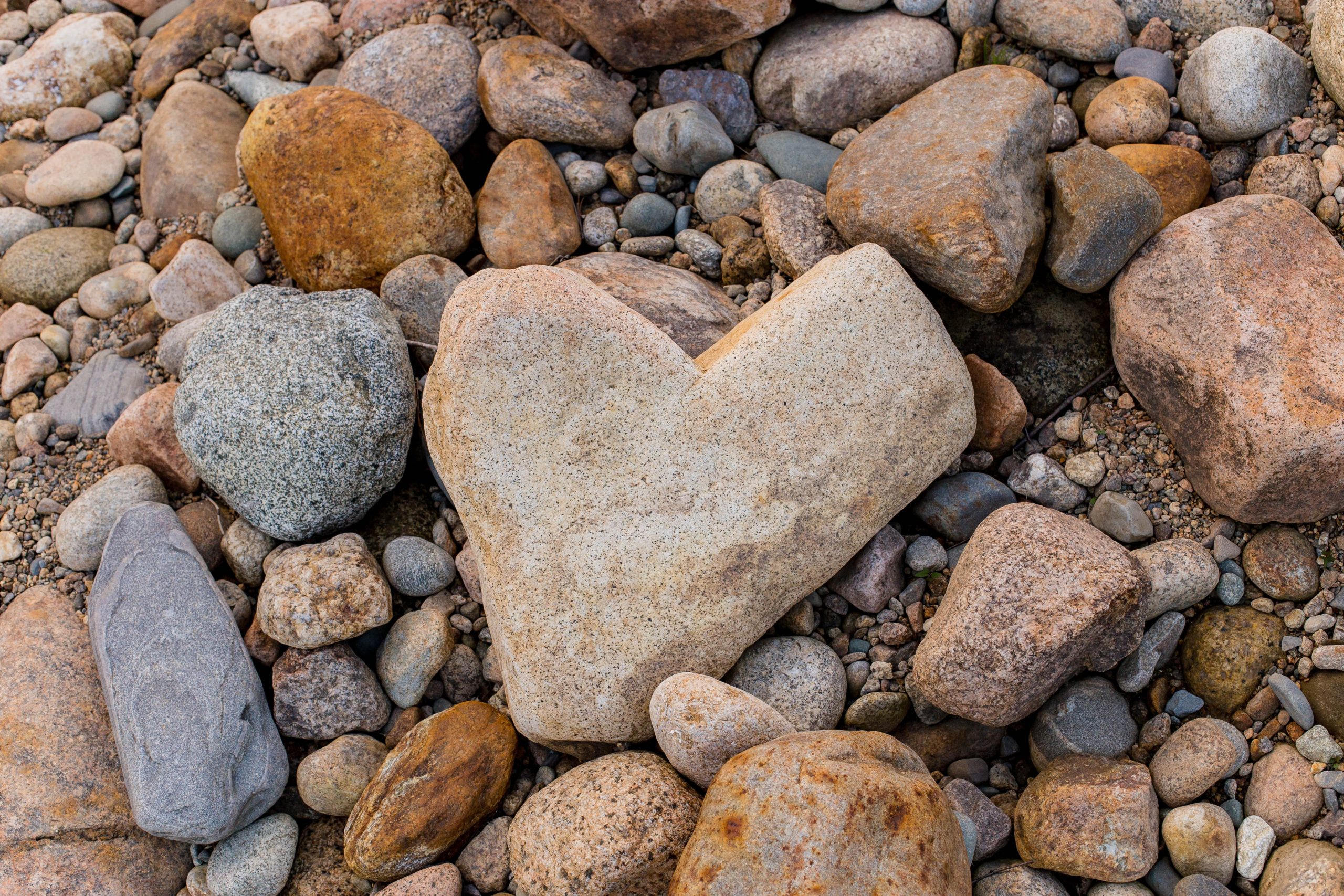 rocks with heart